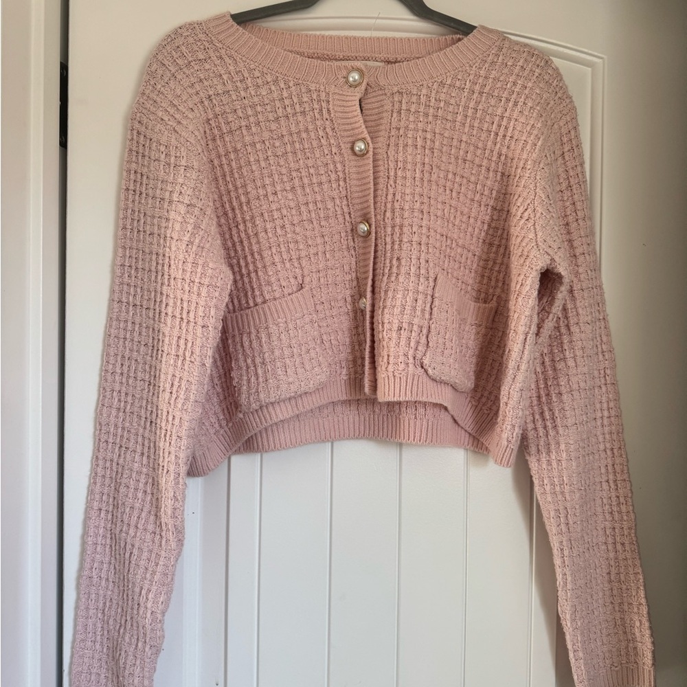 Jessica Simpson Blush Pink Cardigan Sweater
